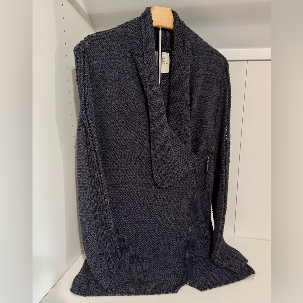 RACHEL Rachel Roy Charcoal Cowl Neck Cardigan Sweater Size: XL